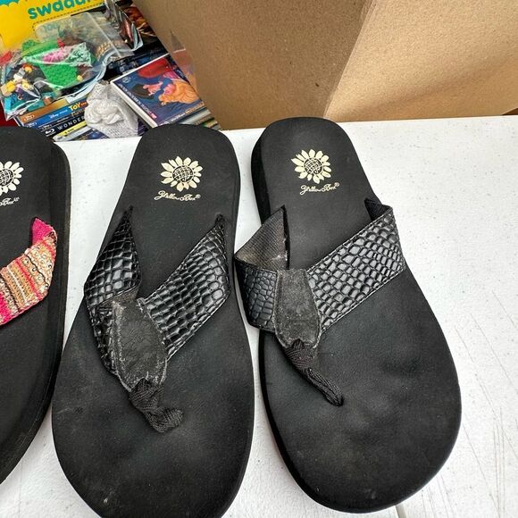 4 Pair Yellow box Stylish Flip Flops Collection - Picture 3 of 6